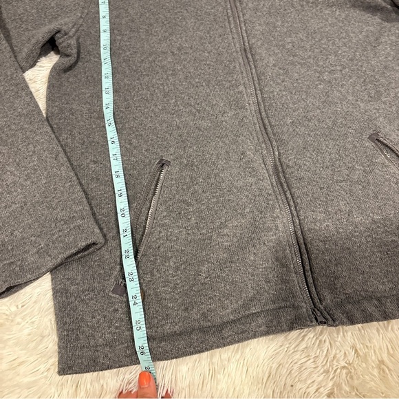 Lands End thermacheck Fleece Full Zip Dark Gray Mens Jacket Large - Picture 2 of 7